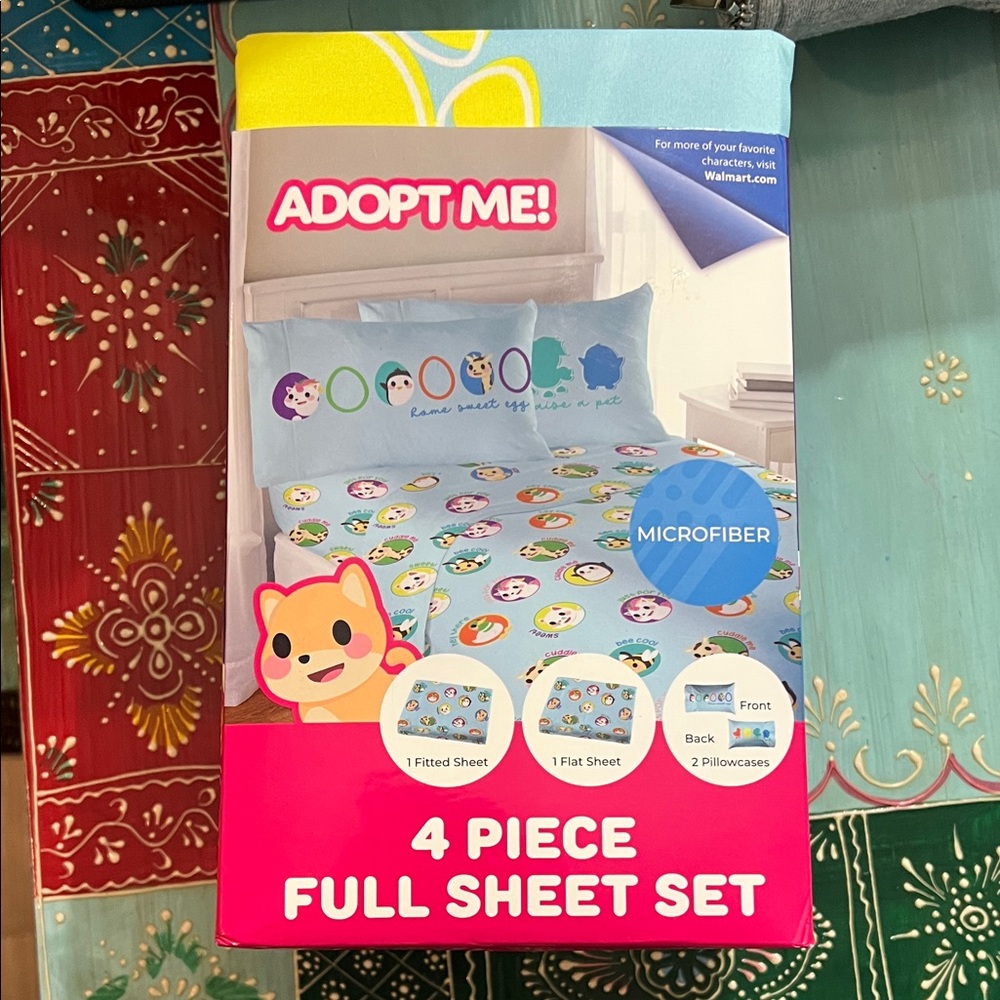 Microfiber 4 Piece Full Sheet Set - Blue